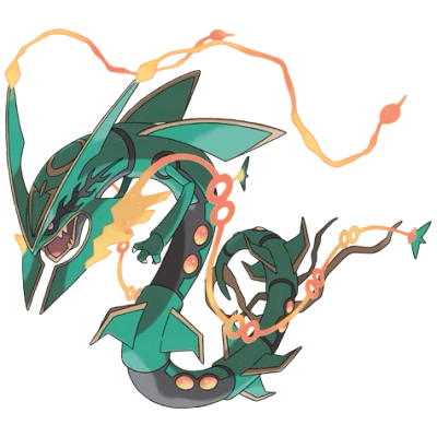 드래곤/비행 타입 포켓몬 메가레쿠쟈의 이미지