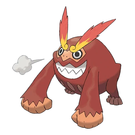 불꽃 타입 포켓몬 불비달마의 이미지