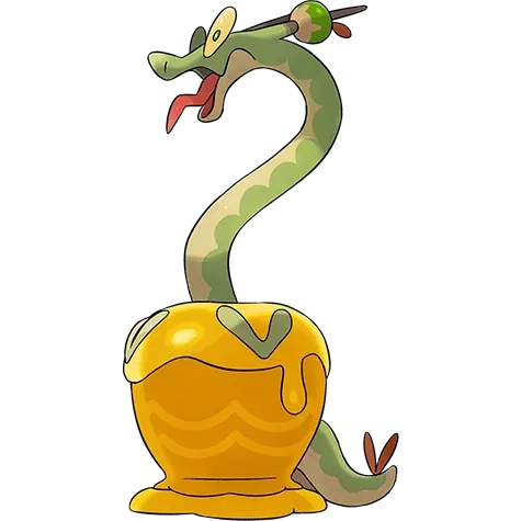 풀/드래곤 타입 포켓몬 과미드라 이로치의 이미지