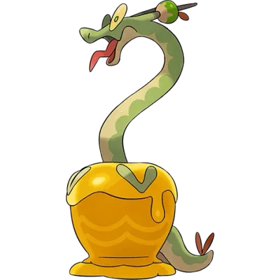 풀/드래곤 타입 포켓몬 과미드라 이로치의 이미지