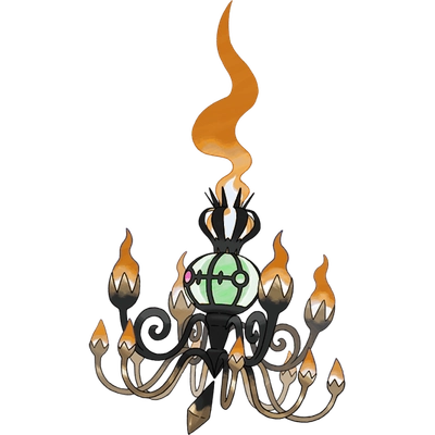 고스트/불꽃 타입 포켓몬 메가샹델라 이로치의 이미지