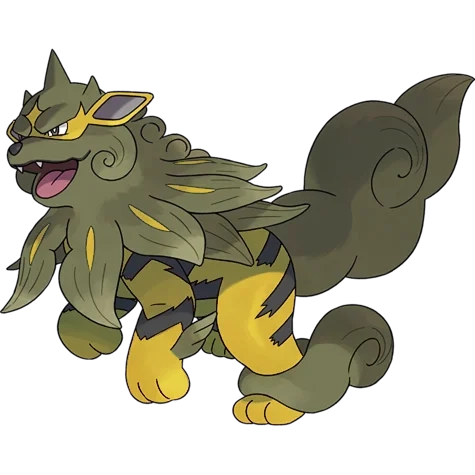 불꽃/바위 타입 포켓몬 윈디 리전폼 이로치의 이미지