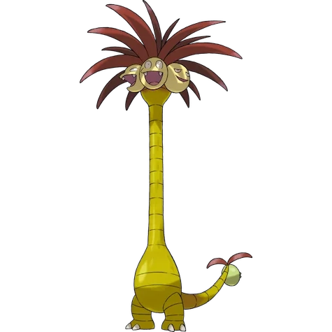 풀/드래곤 타입 포켓몬 나시 리전폼 이로치의 이미지