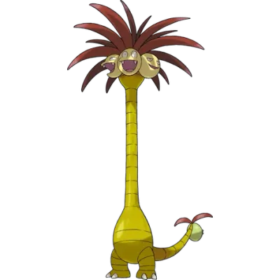 풀/드래곤 타입 포켓몬 나시 리전폼 이로치의 이미지