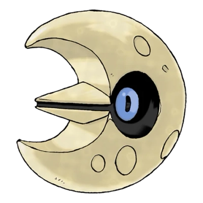 바위/에스퍼 타입 포켓몬 루나톤 이로치의 이미지