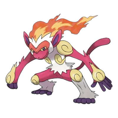 불꽃/격투 타입 포켓몬 초염몽 이로치의 이미지