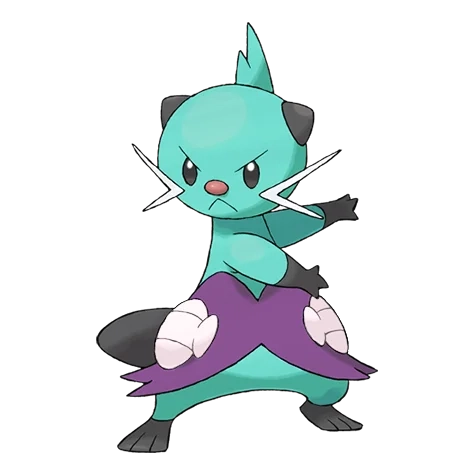 물 타입 포켓몬 쌍검자비 이로치의 이미지