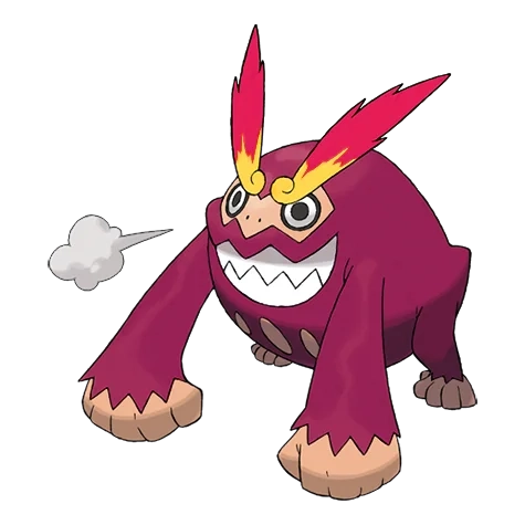 불꽃 타입 포켓몬 불비달마 이로치의 이미지