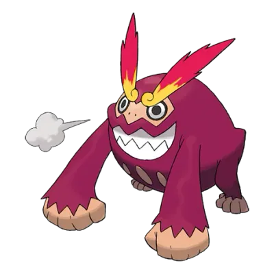 불꽃 타입 포켓몬 불비달마 이로치의 이미지