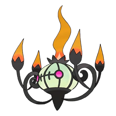 고스트/불꽃 타입 포켓몬 샹델라 이로치의 이미지