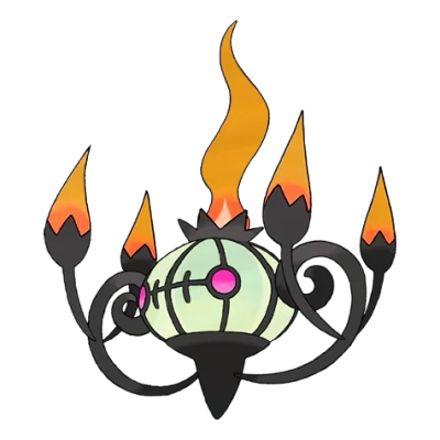 고스트/불꽃 타입 포켓몬 샹델라 이로치의 이미지