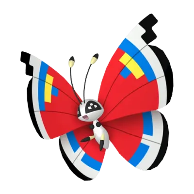 벌레/비행 타입 포켓몬 비비용 이로치의 이미지