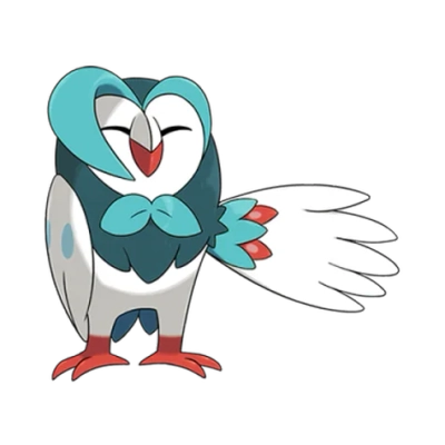 풀/비행 타입 포켓몬 빼미스로우 이로치의 이미지