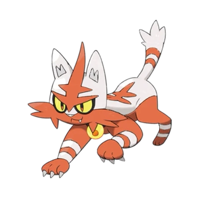 불꽃 타입 포켓몬 냐오히트 이로치의 이미지