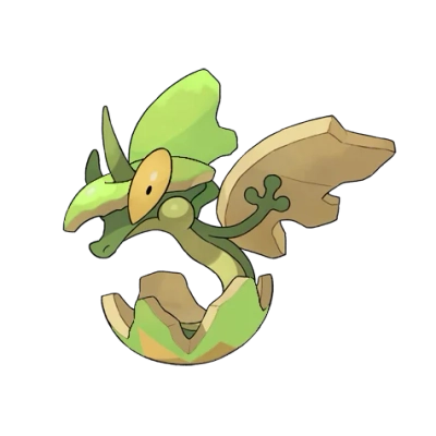 풀/드래곤 타입 포켓몬 애프룡 이로치의 이미지