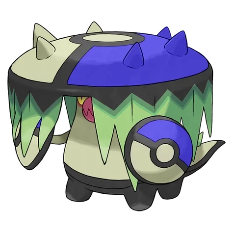 풀/악 타입 포켓몬 사나운버섯 이로치의 이미지