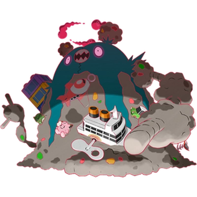 독 타입 포켓몬 거다이맥스 더스트나 거다이맥스 이로치의 이미지